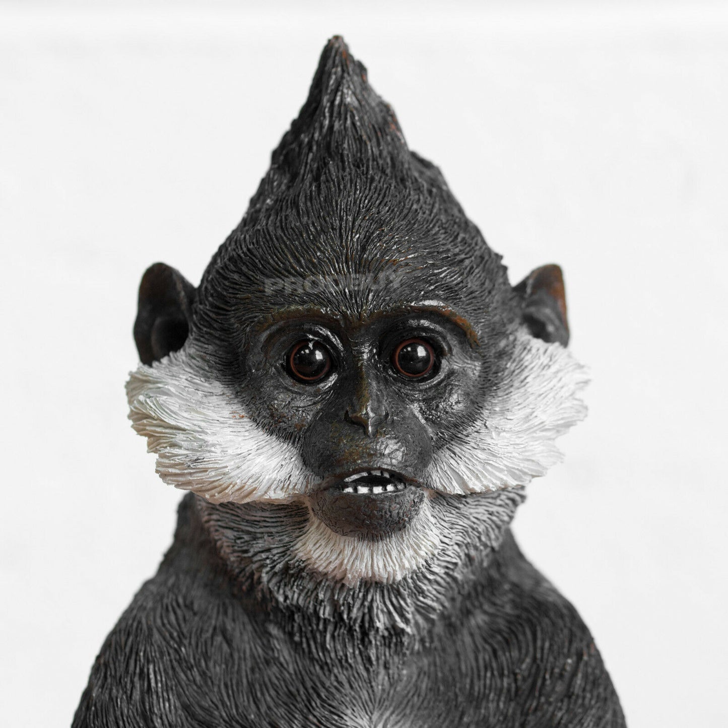 10" Large Black Bearded Monkey Ornament
