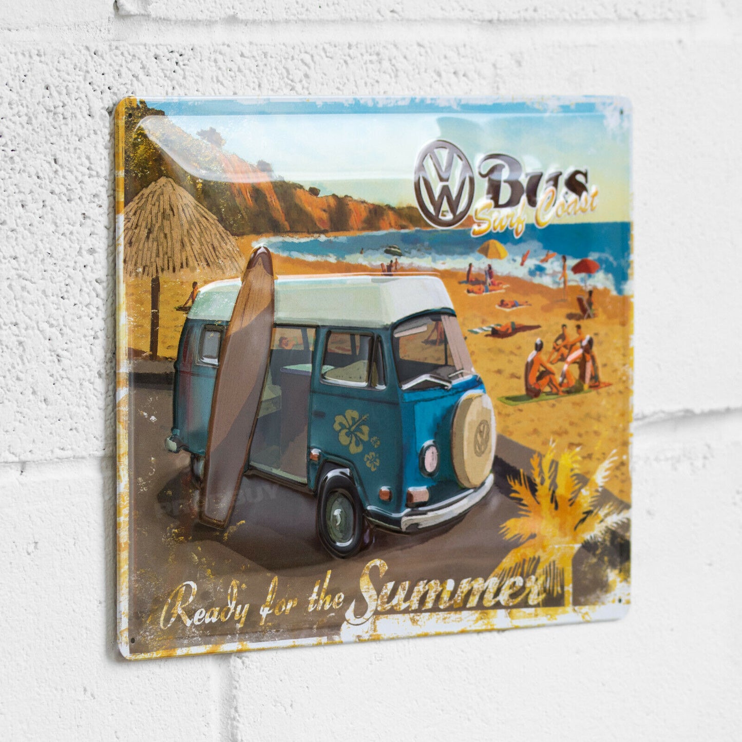 Volkswagen 'Ready For The Summer' Metal 40cm Wall Sign