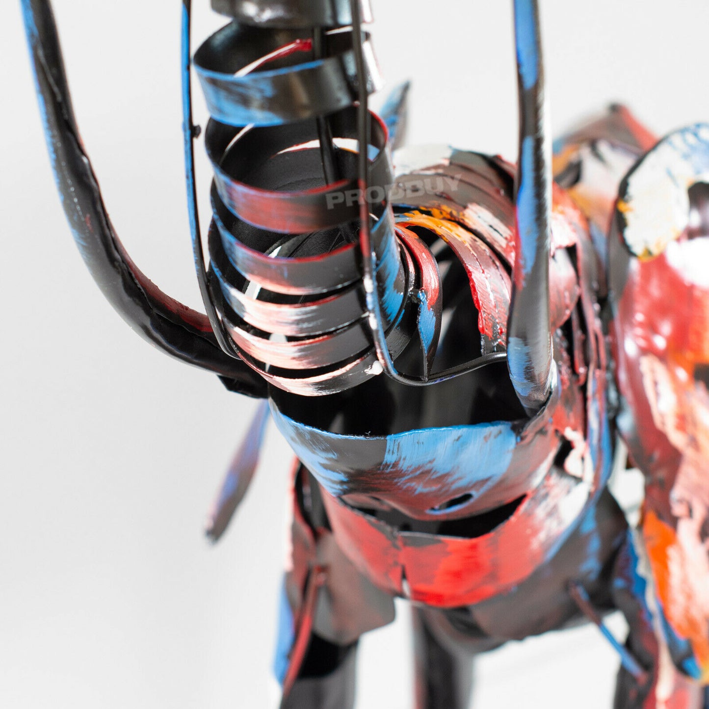 Large Metal Elephant Sculpture 70cm Long