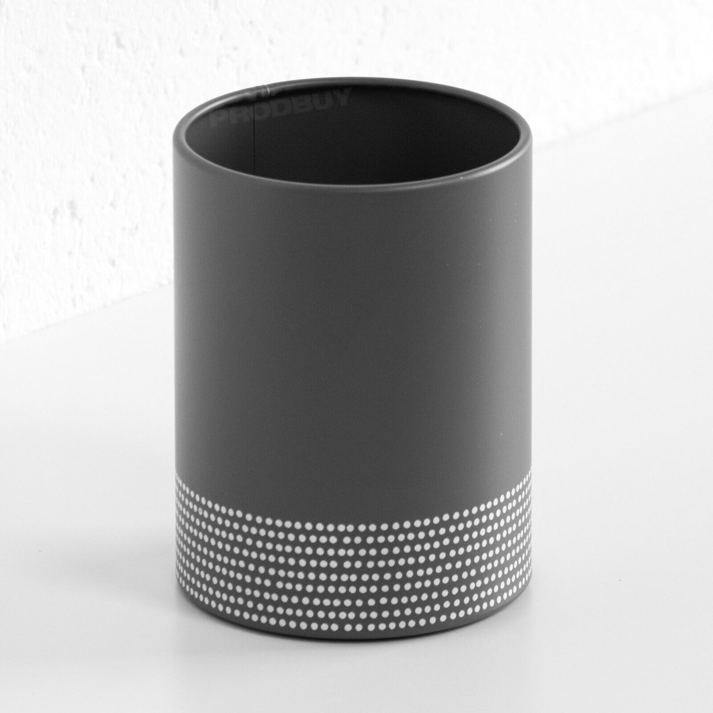 Grey & White Dot Utensil Storage Pot