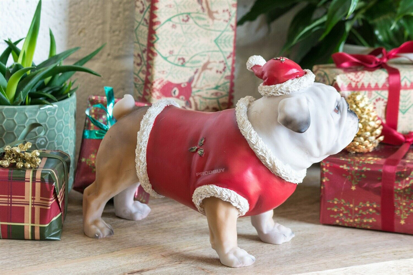 Christmas Bulldog Decorative Dog Ornament