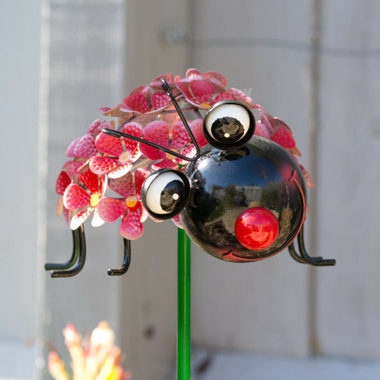 Tall Metal Ladybird Garden Stake Ornament