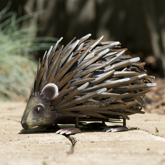 Small Metal Hedgehog 17cm Garden Ornament