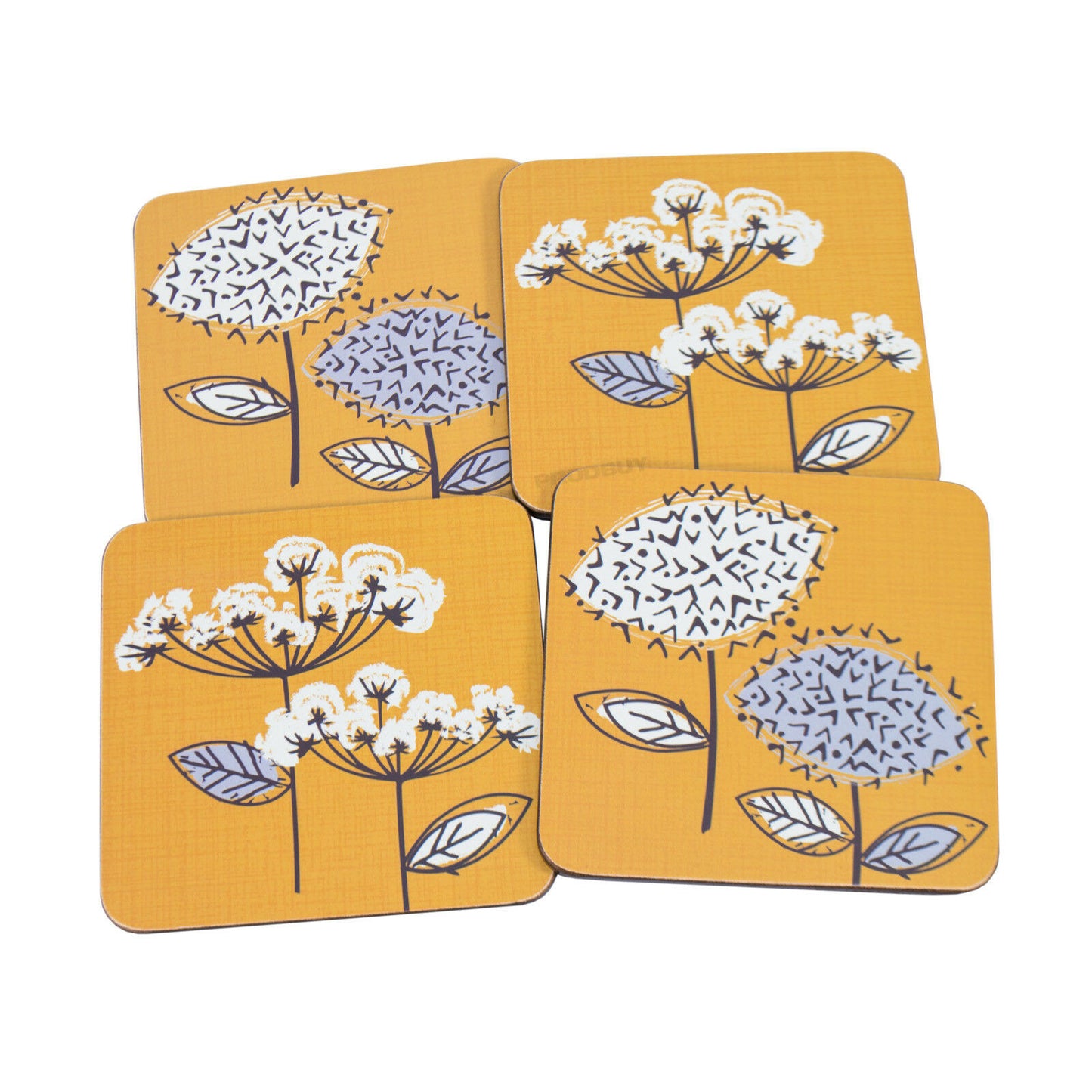 Set of Flower Meadow 4 Placemats & 4 Coasters