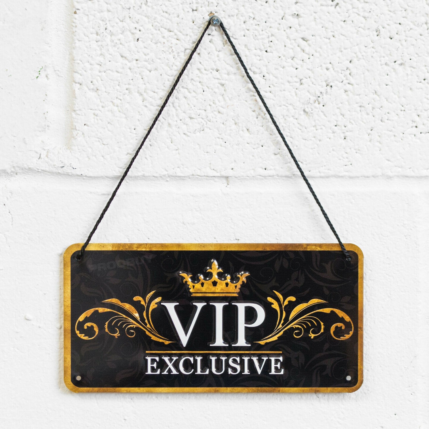 'VIP Exclusive' 20cm Wall Hanging Metal Sign