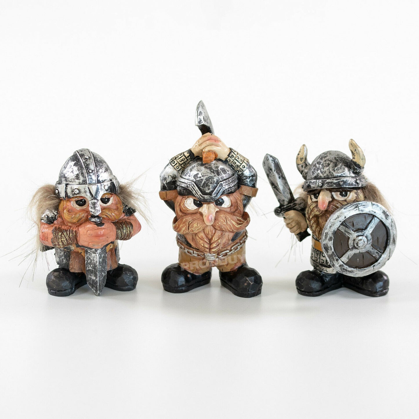 Set of 3 Small Marauding Viking Figurines