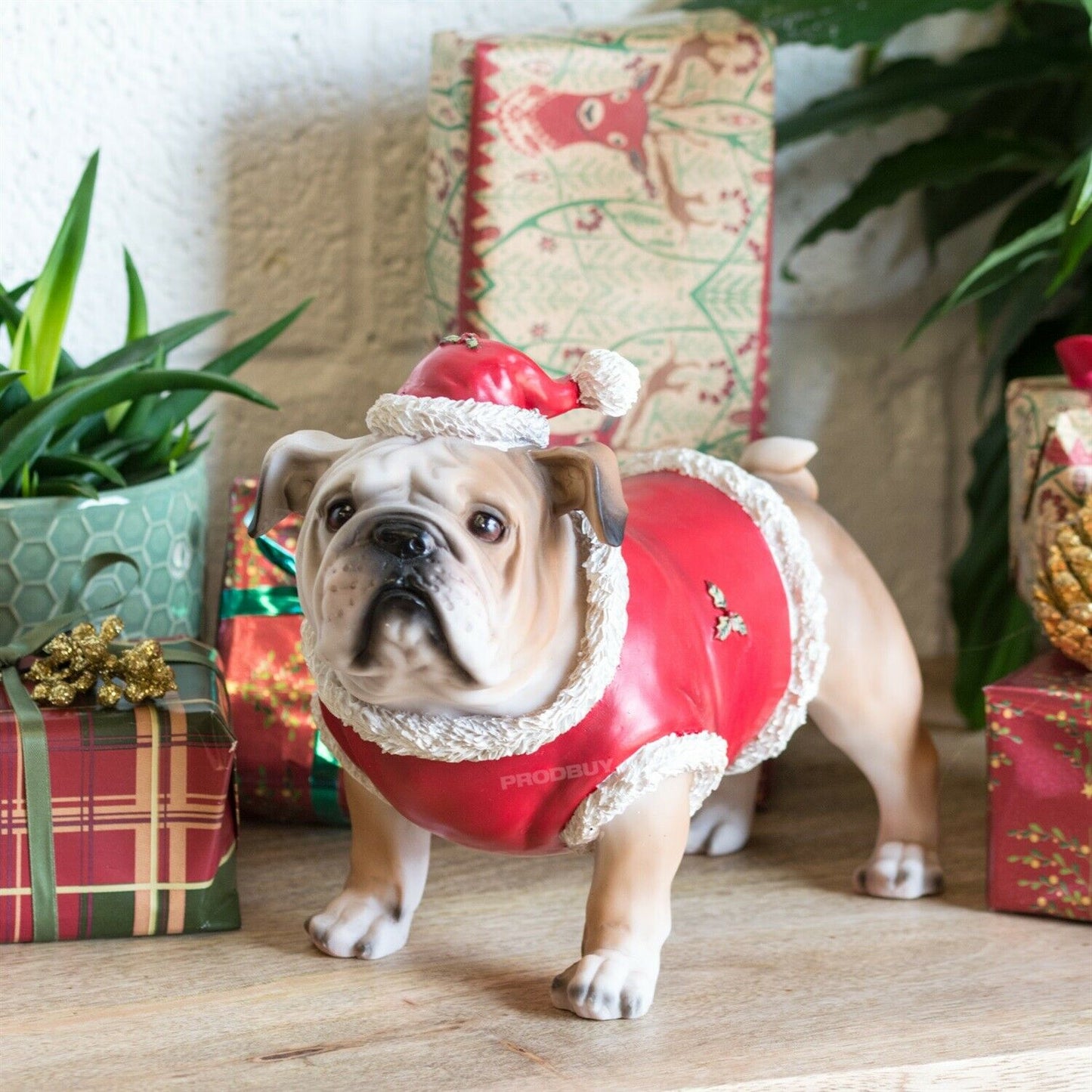 Christmas Bulldog Decorative Dog Ornament