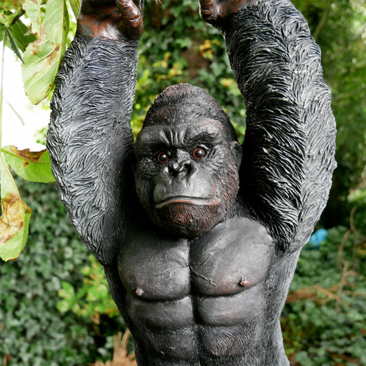 Hanging Black Gorilla Garden Rope Swinging Ornament