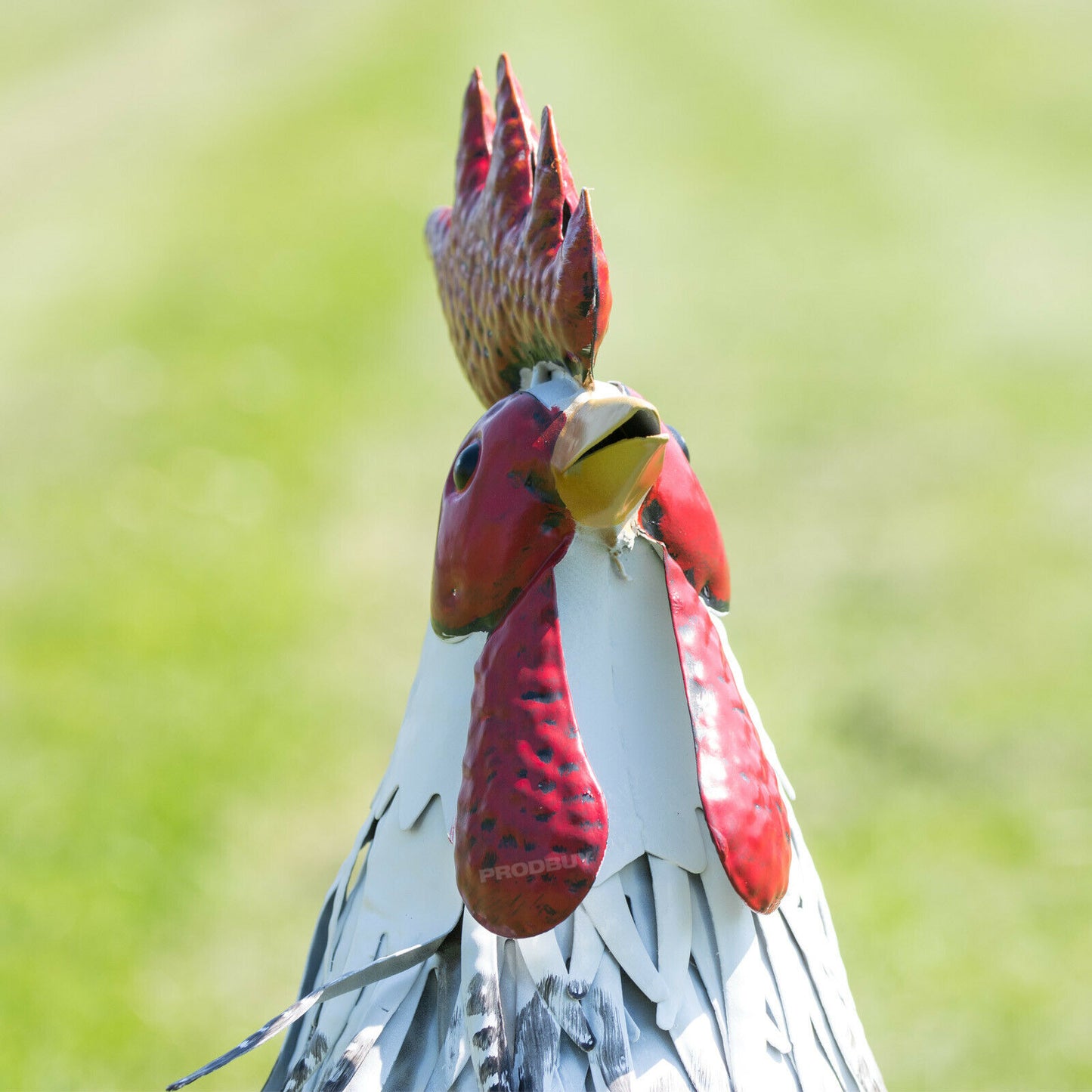 Large Metal Chicken Ornament Garden Rooster Sculpture