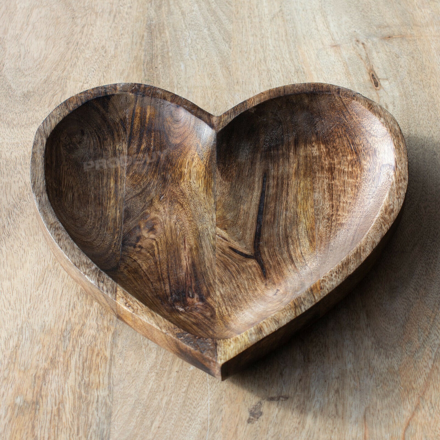 Mango Wooden Heart Shape Display Bowl