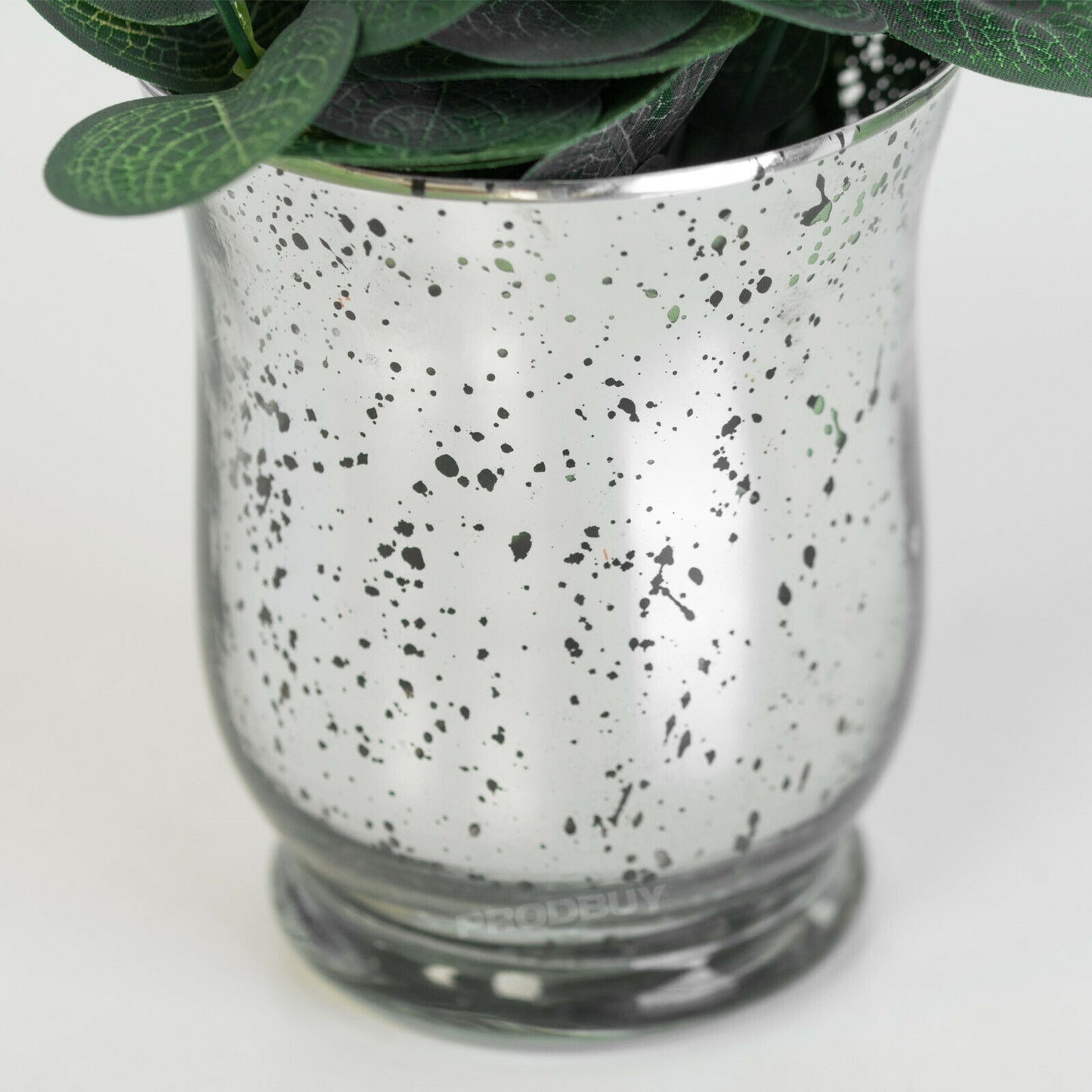 Small 22cm Artificial Eucalyptus with Silver Pot