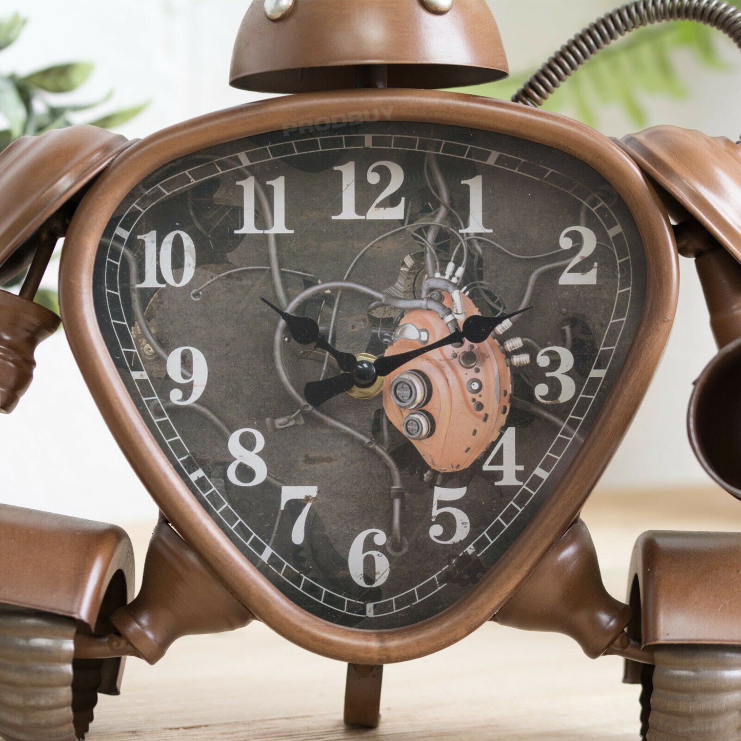 Steampunk Robot Metal Table Clock