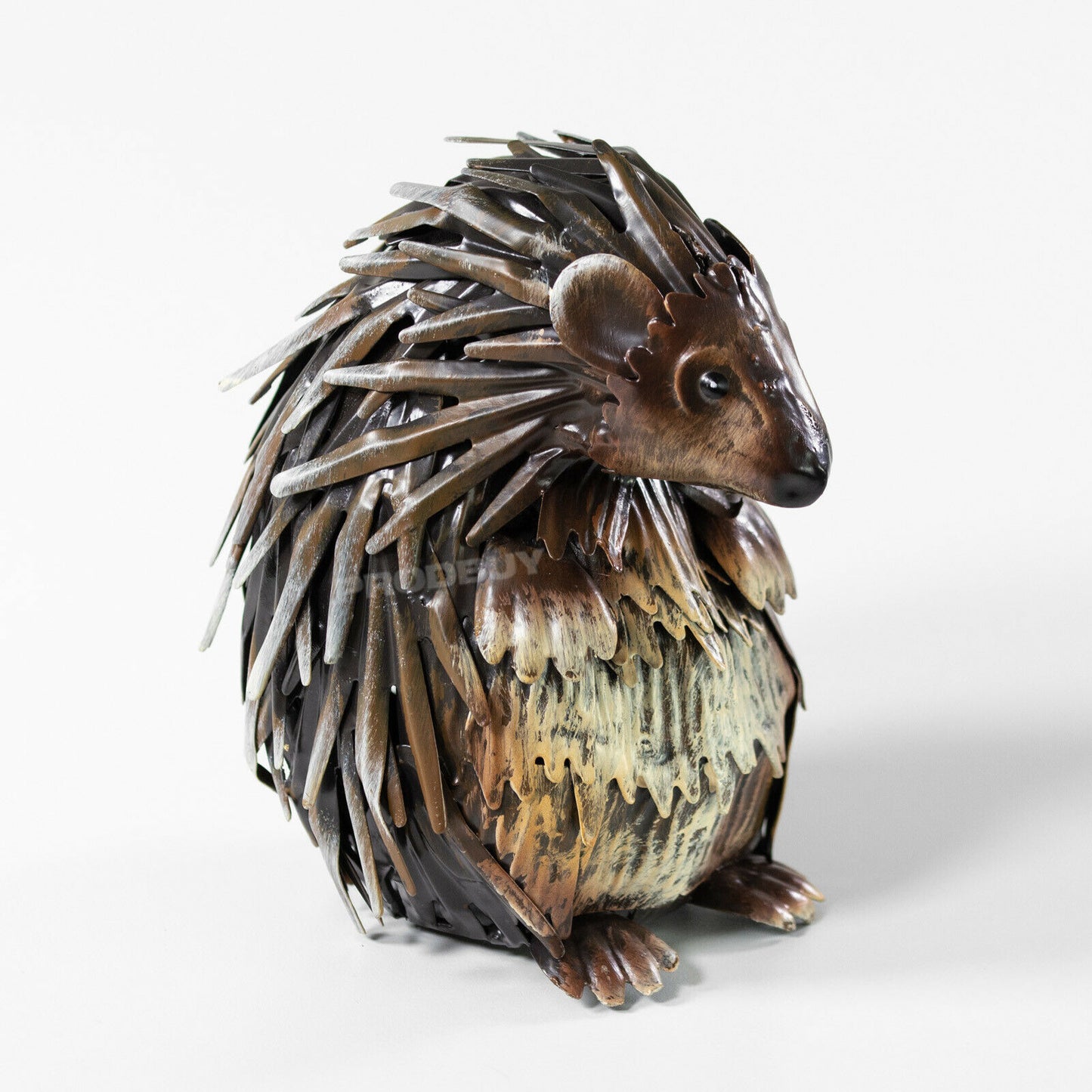Small Metal Woodland Hedgehog Garden Sculpture