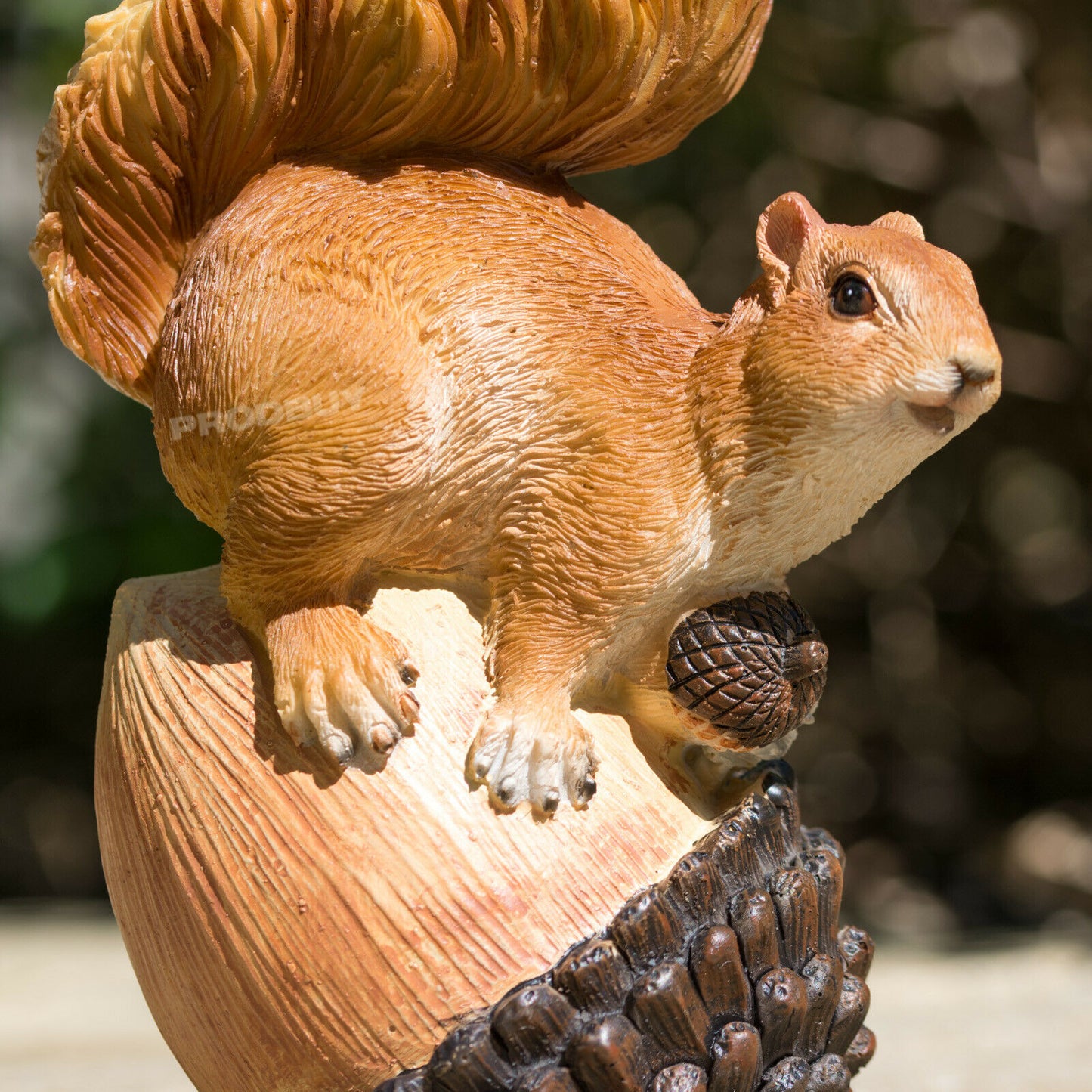 Squirrel on Acorn Small Resin Garden Ornament
