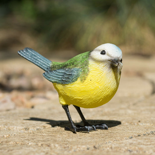 Small 10cm Blue Tit Bird Garden Ornament