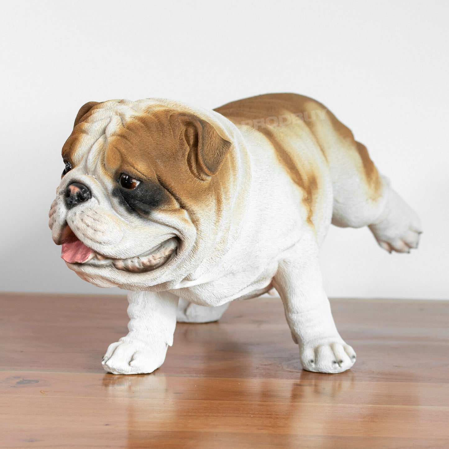 Cheeky Bulldog Garden Ornament Realistic Funny Indoor/Outdoor Lifelike Statue