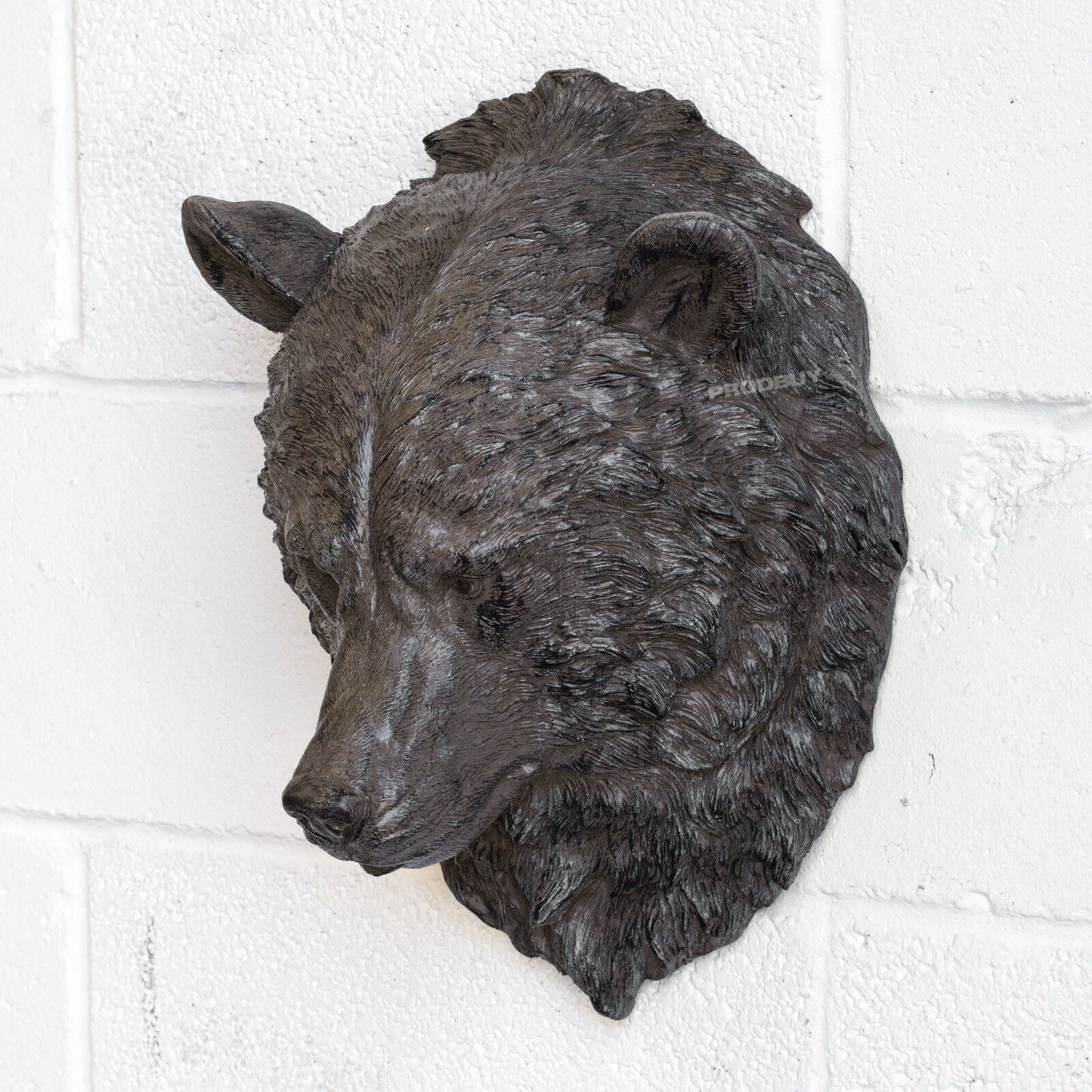 Wild Bear Head Wall Decoration Large Hanging Resin Ornament Statue