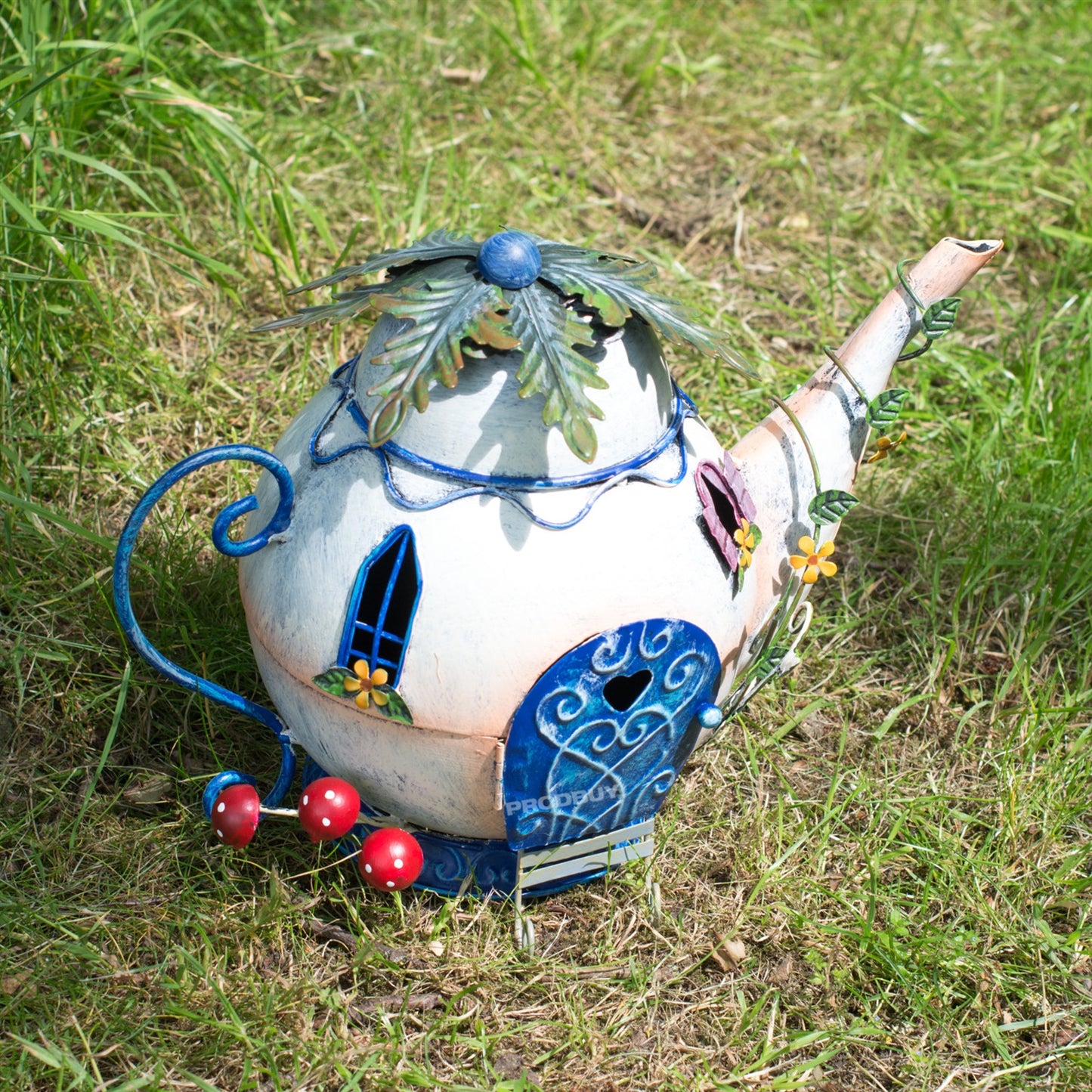Magic Fairy Garden Teapot Metal Ornament