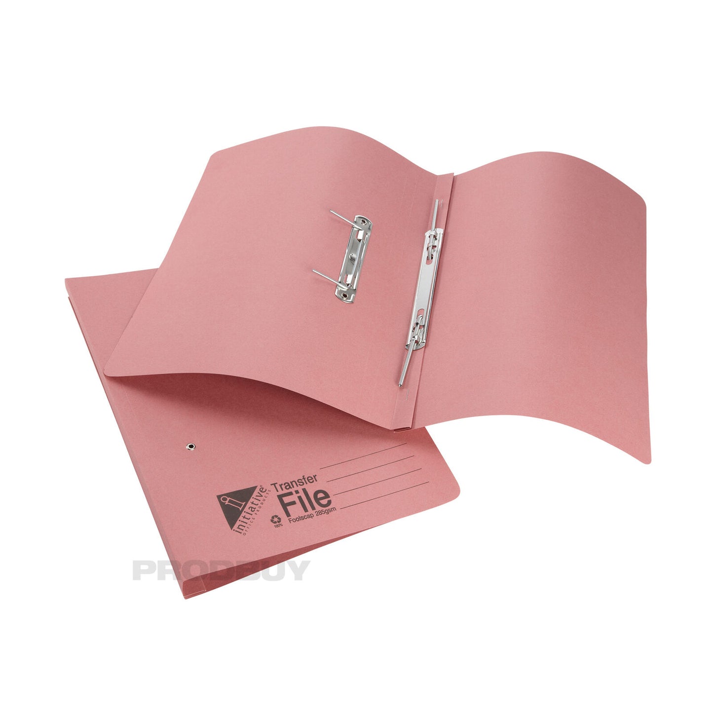 Initiative Pink Transfer Spring Files Foolscap 285gsm