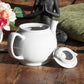White 1 Litre Ceramic Cafe Teapot