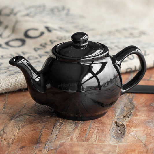 Black Small 450ml Ceramic Cafe Teapot