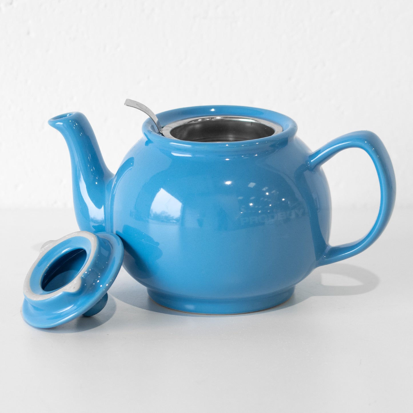 Blue 1 Litre Ceramic Teapot & Infuser Basket