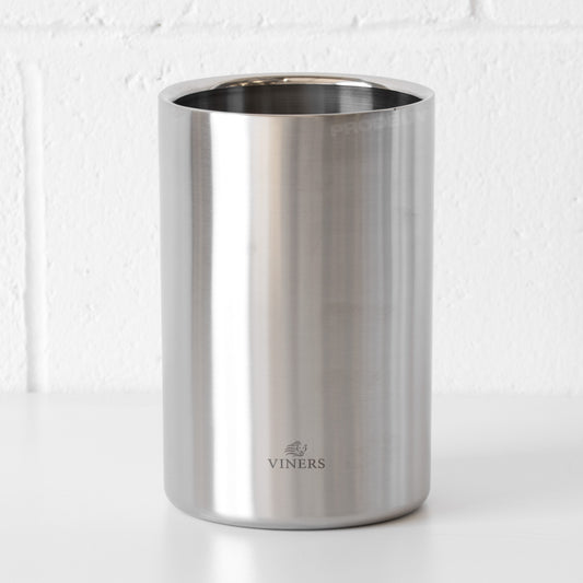 Viners Silver Brushed Double Wall Wine Bottle Cooler