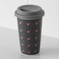 Grey & Pink Roses Insulated Ceramic Travel Mug