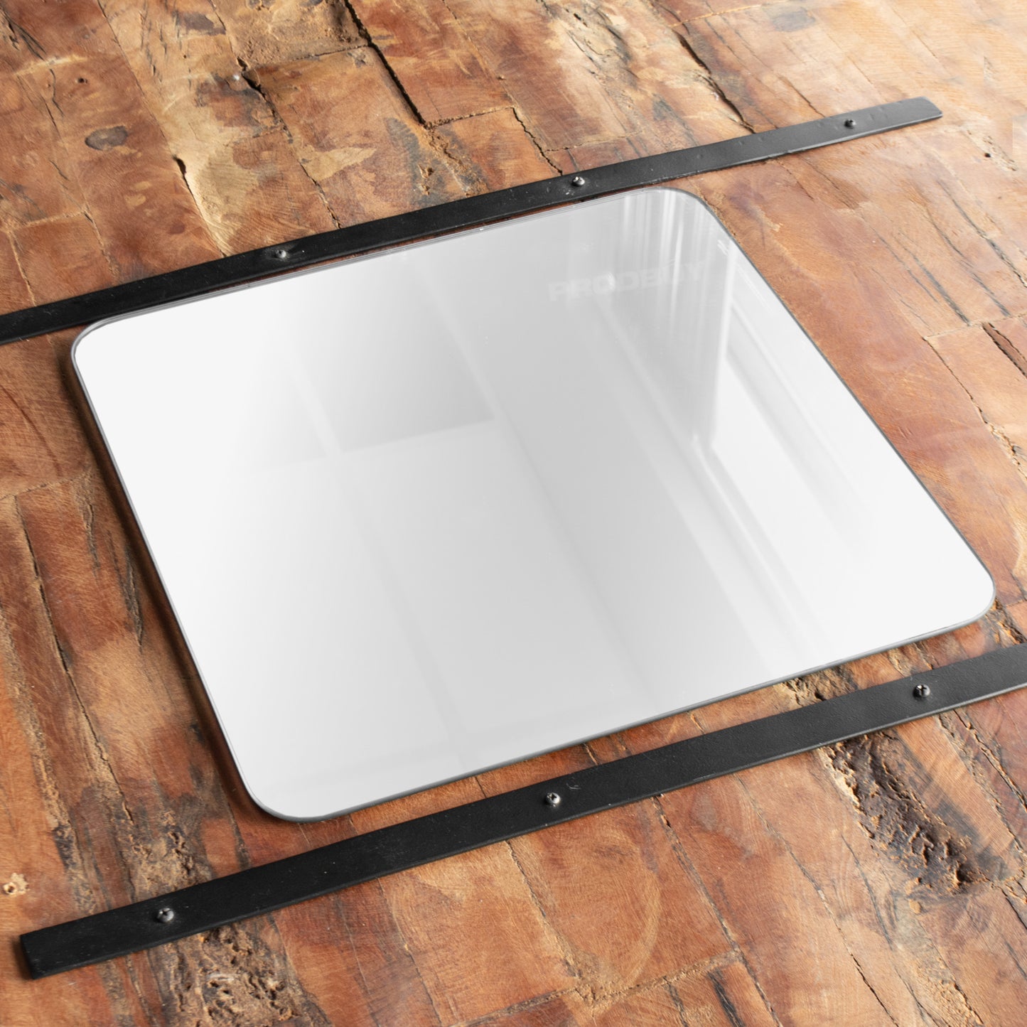 Square Glass 40cm Frameless Wall Mirror