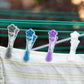 Pack of 24 Flower Plastic Clothes Pegs