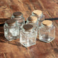 Mini 150ml Square Glass Storage Jars Cork Lids
