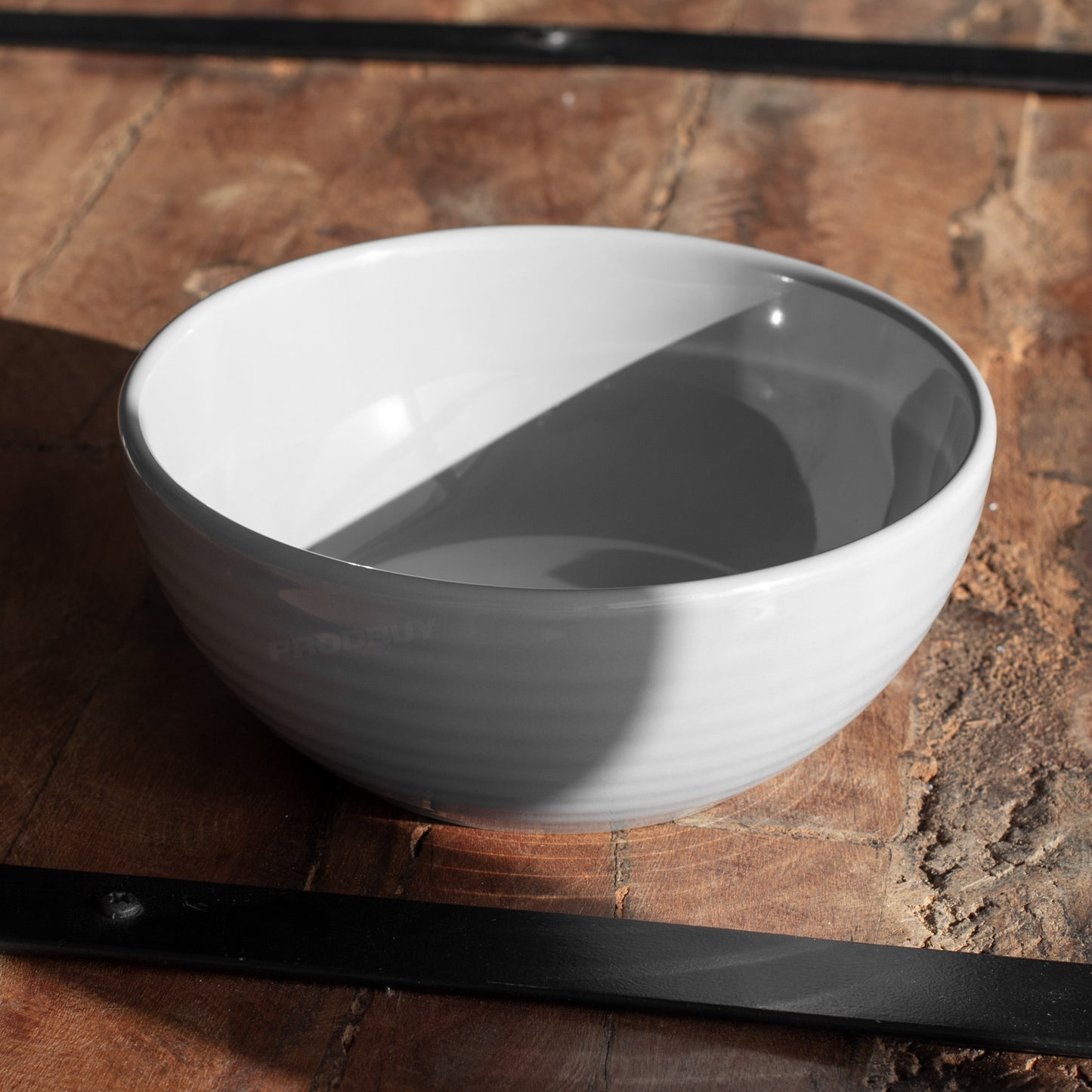 Set of 4 Grey Stoneware Cereal Bowls