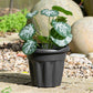 Set of 2 Round 18cm Dark Grey Garden Planter Pots