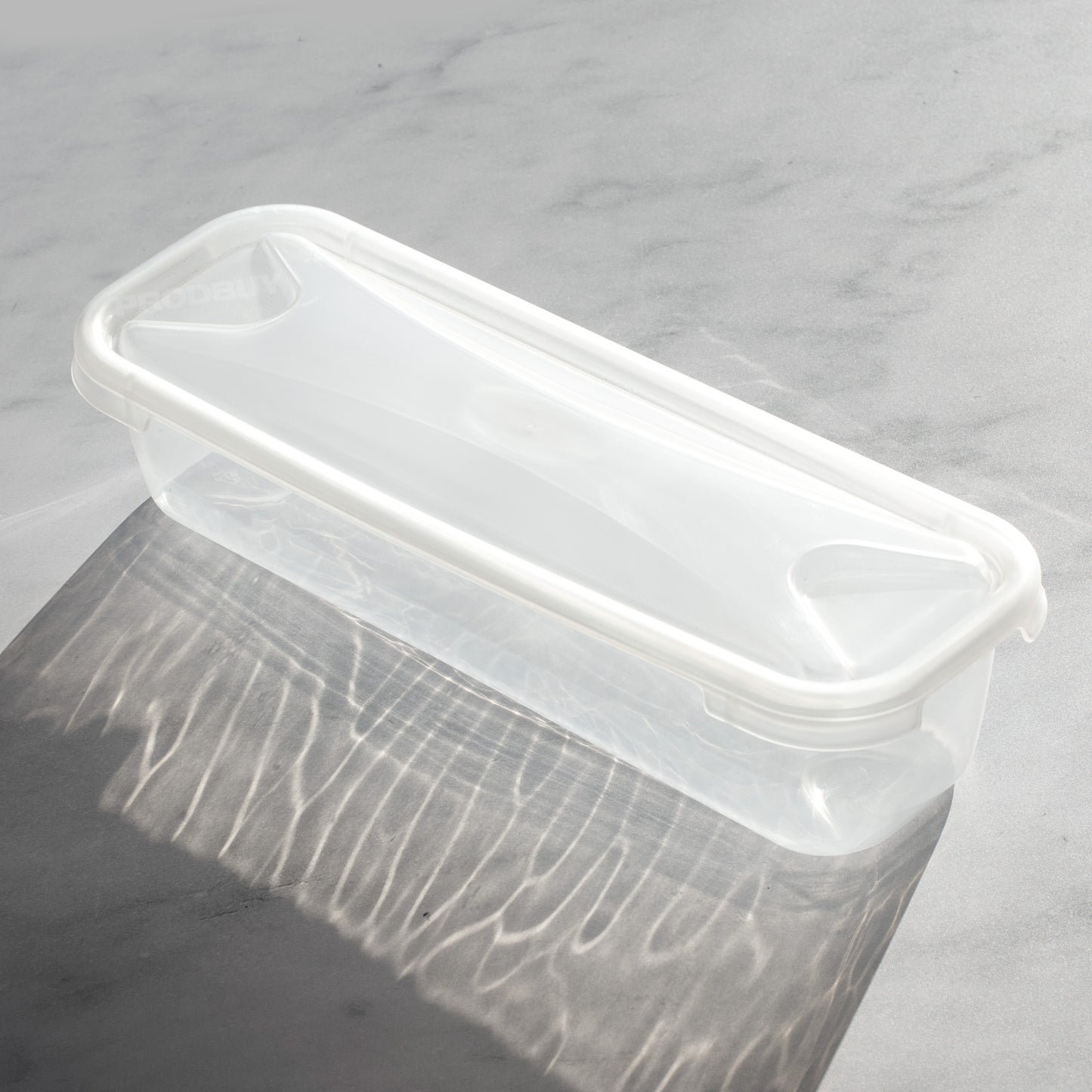 Set of 2 Long 30cm Food Storage Containers with Clear Lids