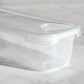 Set of 2 Long 30cm Food Storage Containers with Clear Lids