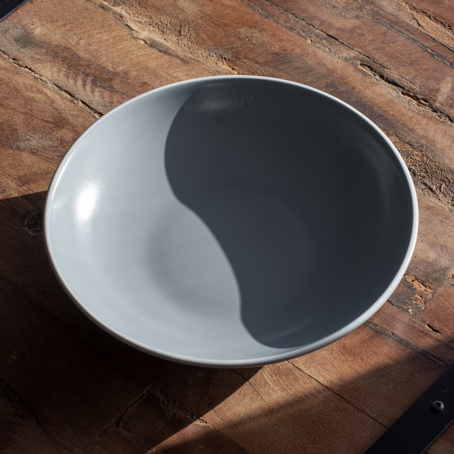 Set of 2 Grey Stoneware Pasta Bowls 23cm