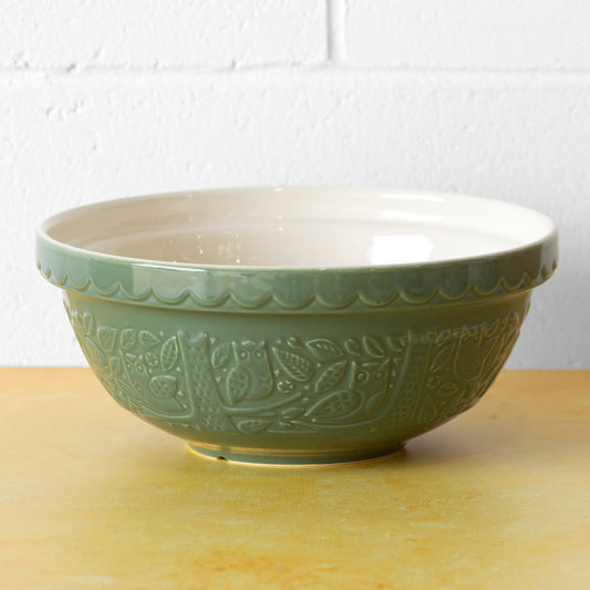 Large 28cm Mason Cash Green Ceramic Mixing Bowl