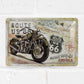 Route 66 Motorbike 30cm Metal Wall Sign