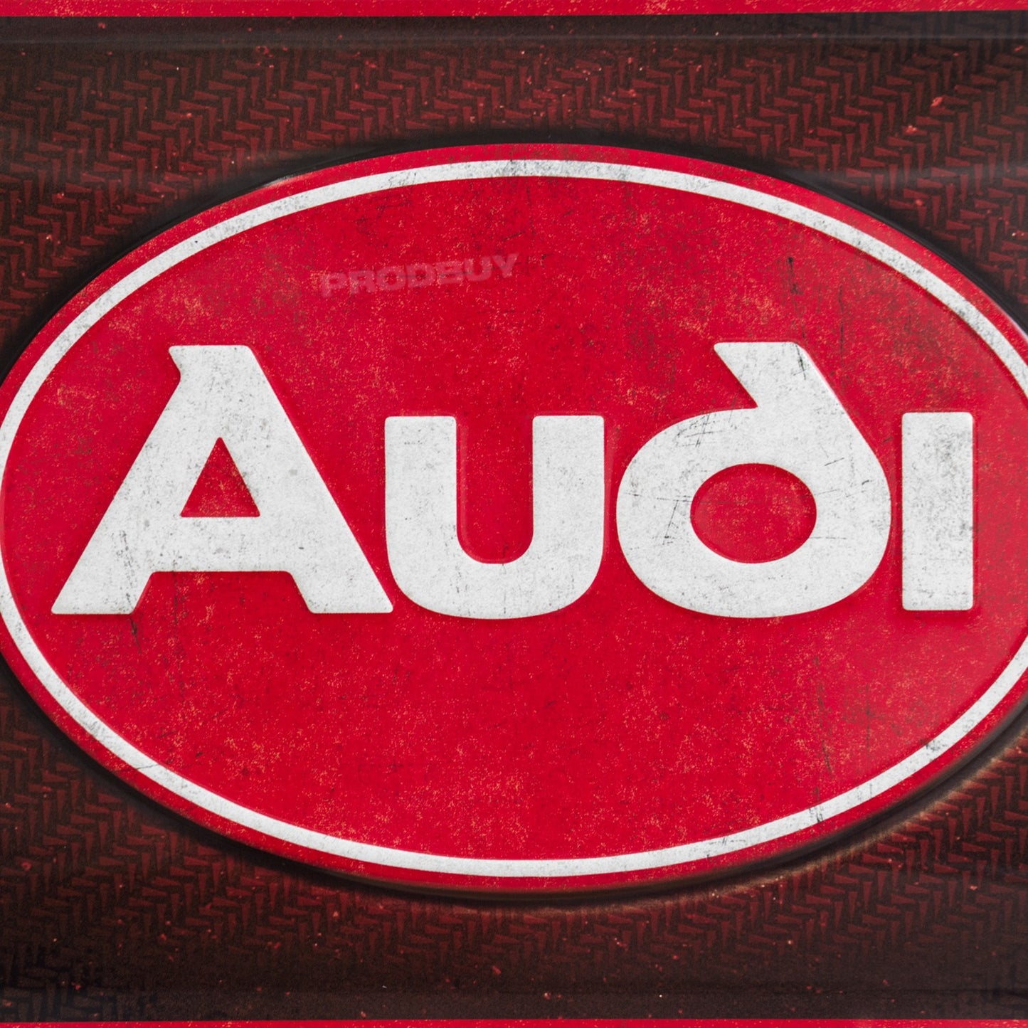 Retro Audi Logo 30cm Metal Wall Sign