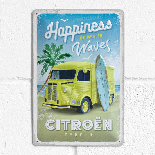 Citroën Beach Van 30cm Metal Wall Sign