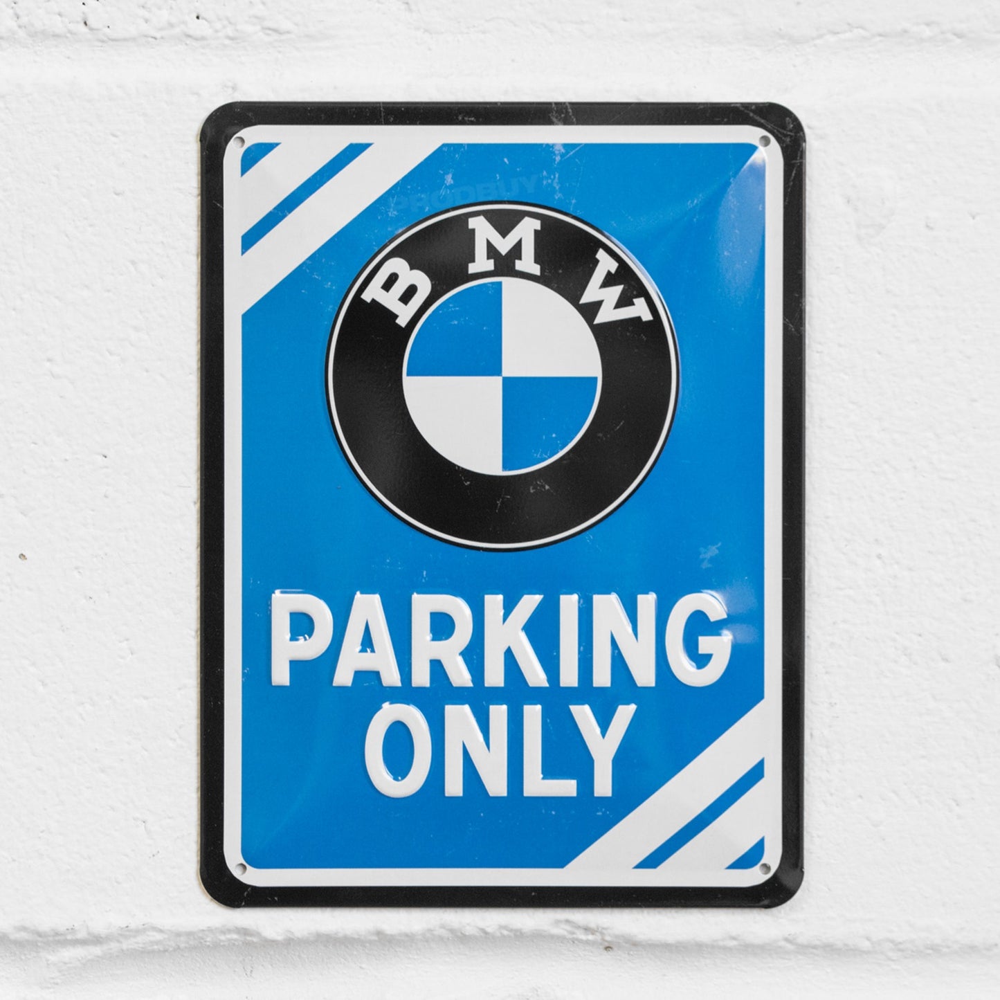 BMW Parking Only 20cm Metal Garage Wall Sign