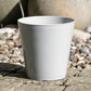 Set of 6 Small Grey Plastic Plant Pot Covers 14cm