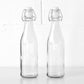 Set of 2 Glass 500ml Preserve Bottles with Clip Top Lids