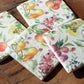 Pack of 4 Floral Fruits Thick Resin Coasters