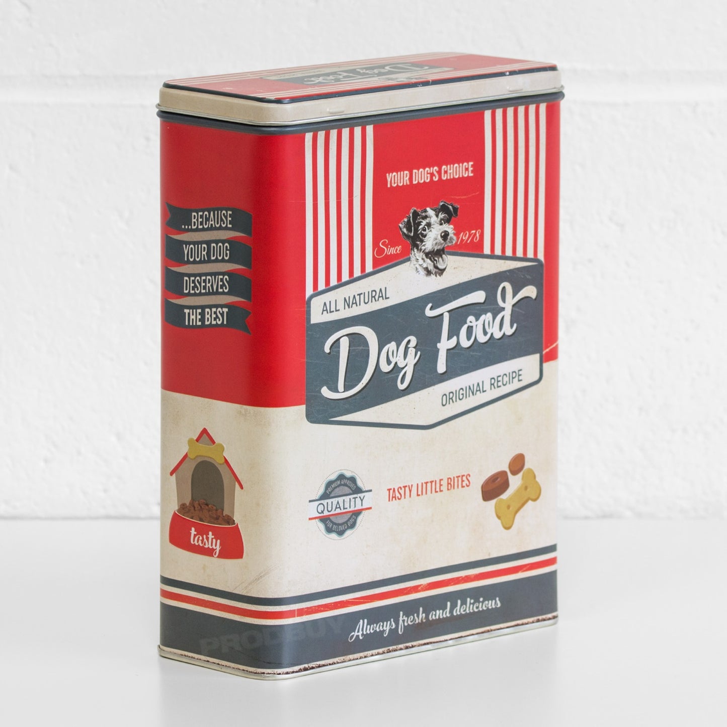 Retro Dog Food Advert 4L Metal Storage Tin