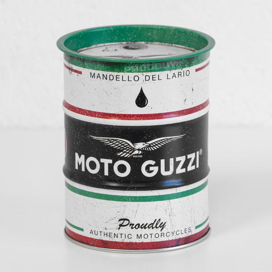 Moto Guzzi Oil Barrel Money Tin