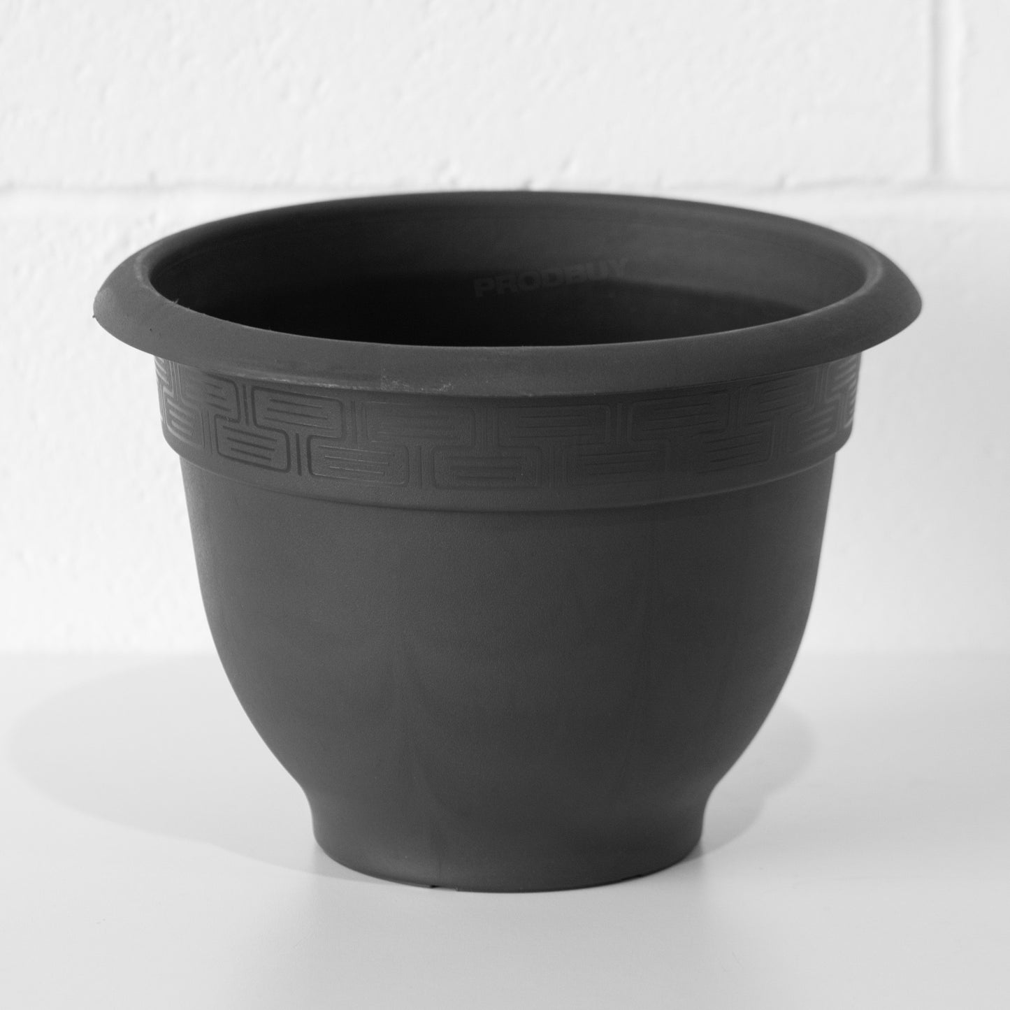 Set of 3 Medium Black Plastic Bell Pot Garden Planters 13L