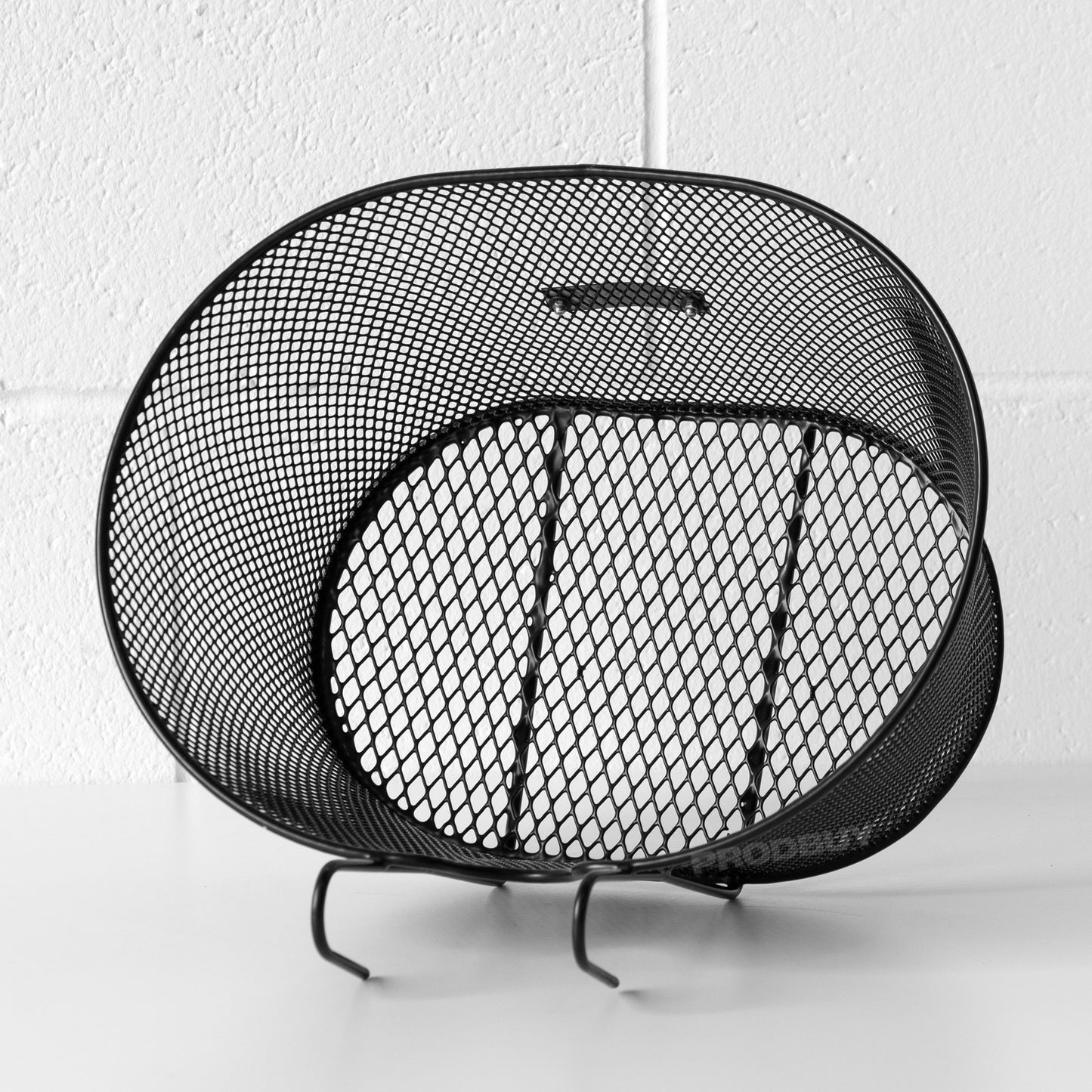 Black Metal Mesh Bicycle Basket