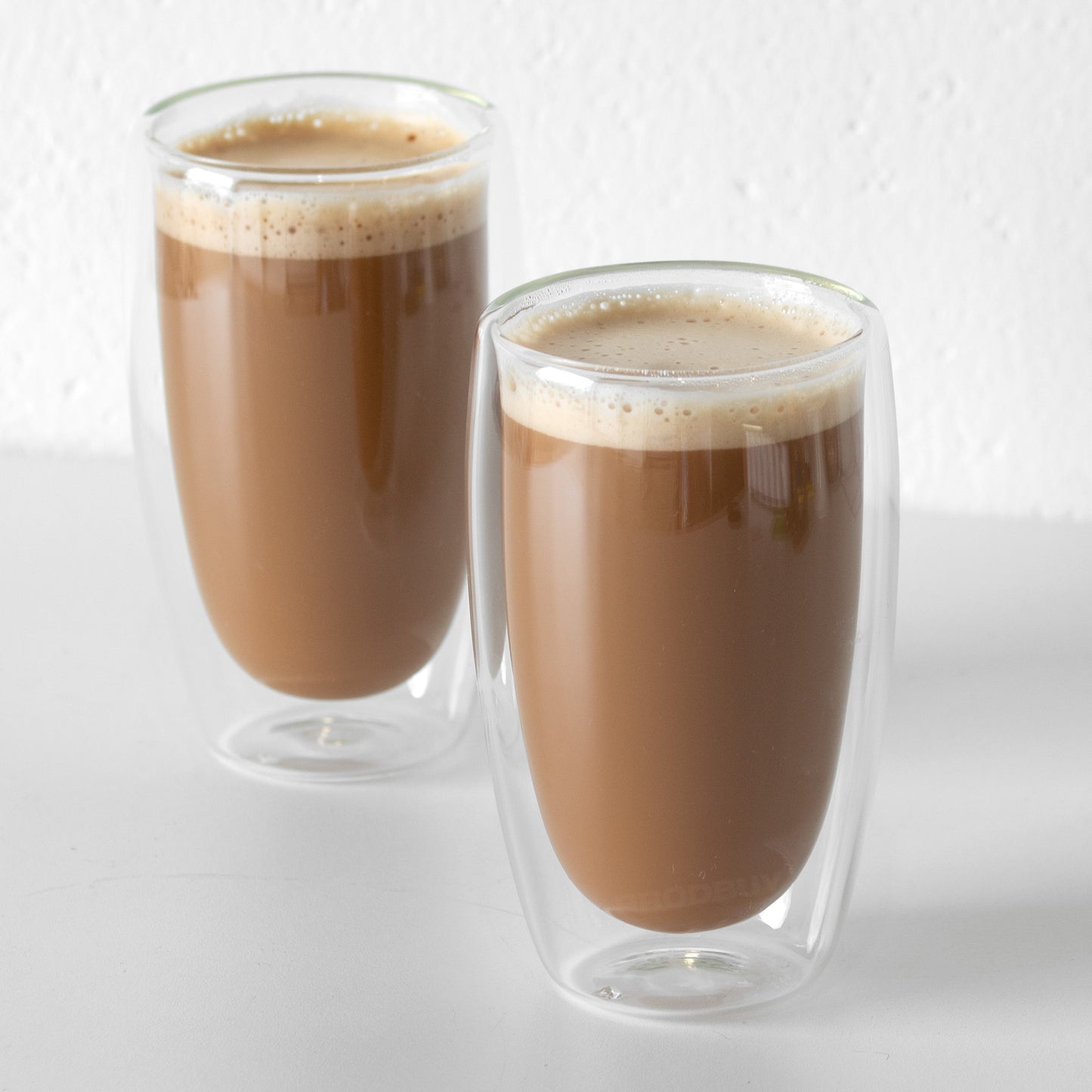 Set of 2 Tall Double Walled Latte Glasses 400ml