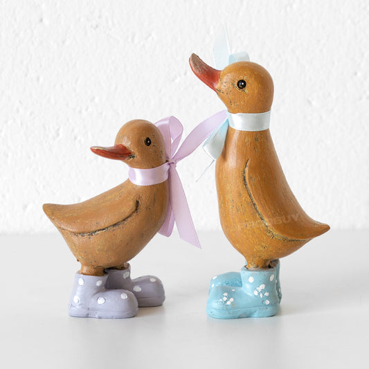 Set of 2 Small Baby Ducks with Boots